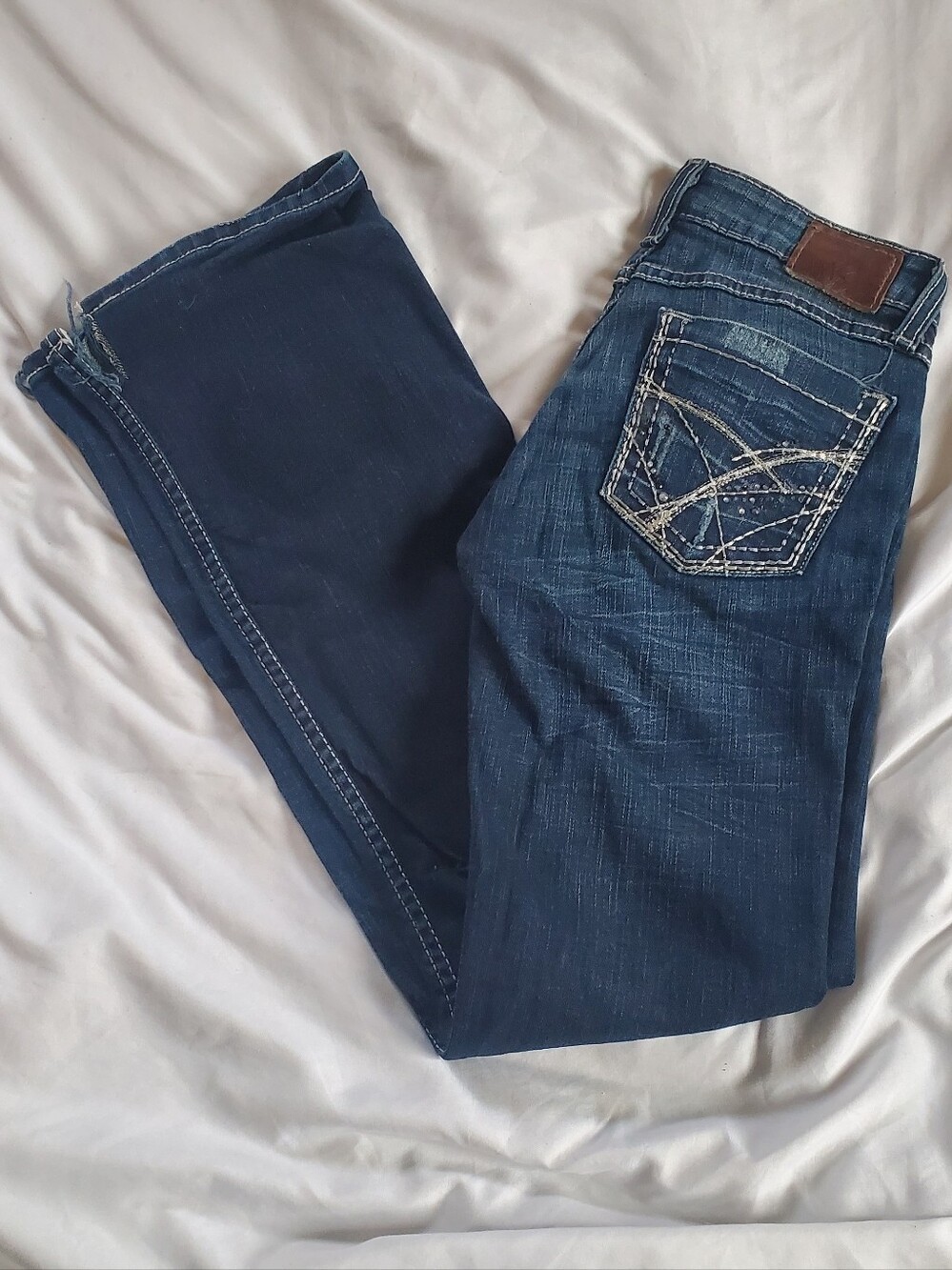 BKE Stella Distressed Bootcut Jeans,  Women's Sz 25x31-1/2 (Actual W27/L31)